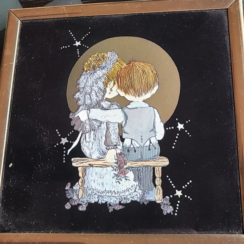 Foil prints bride and groom